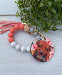 Highland Cow Wristlet