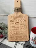 Hot Cocoa Cutting Board