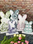 Set of 5 Wooden Easter Bunnies