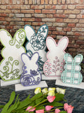 Set of 5 Wooden Easter Bunnies