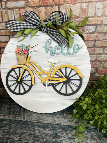 Hello Bike Sign