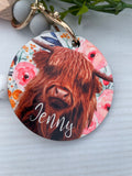 Highland Cow Wristlet