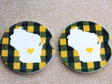 Wisconsin Football Car Coasters
