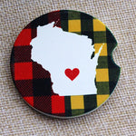 Wisconsin Football Car Coasters