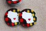 Wisconsin Football Car Coasters