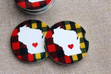 Wisconsin Football Car Coasters